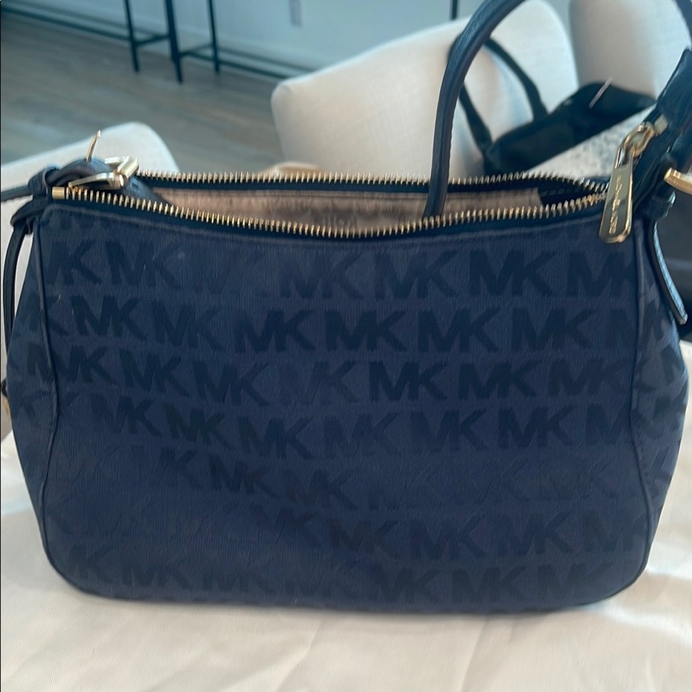 Michael Kors Blue Denim Shoulder Bag with Casual Elegance